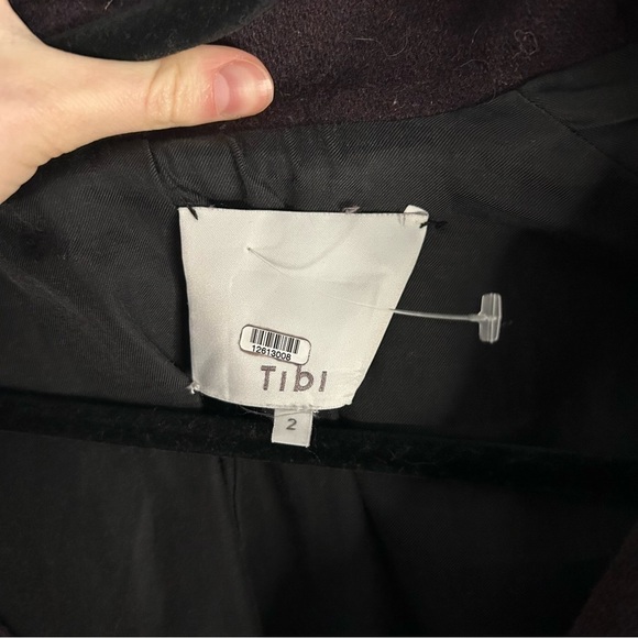 Tibi Peacoat Hendrick Jacket in Plum Wool Blend - Picture 5 of 7